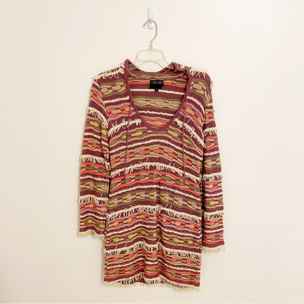 COOGI Vintage Tunic Sweater Women’s Size Small Fringe